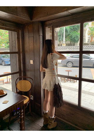 white Korean top