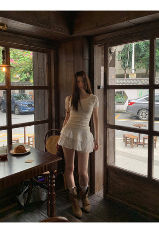 white Korean top