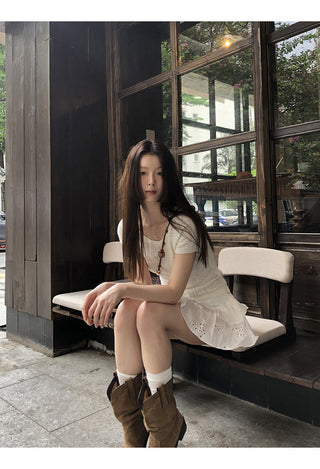 white Korean top