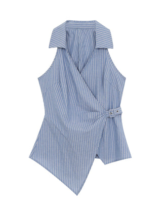 blue striped shirt
