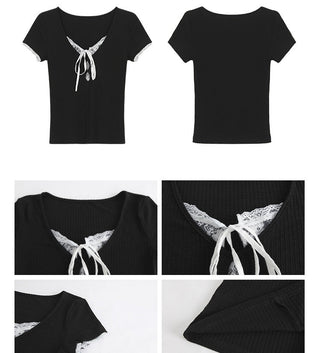 black lace top