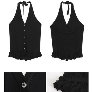 backless halter top