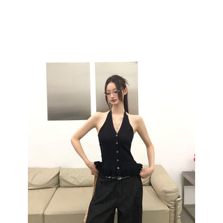 backless halter top