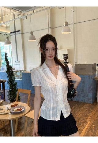 pleated A-line skirt