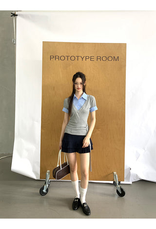 fake two-piece top