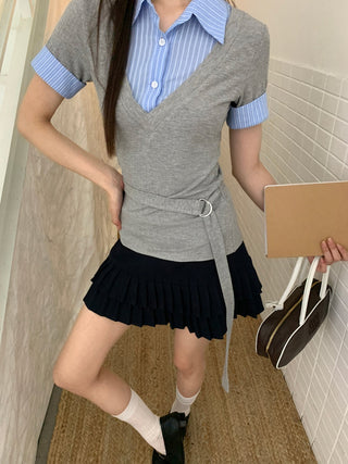 fake two-piece top