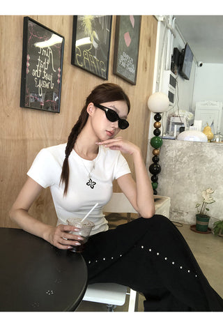 white Korean top