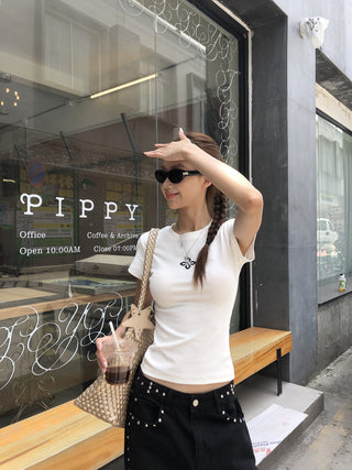 white Korean top