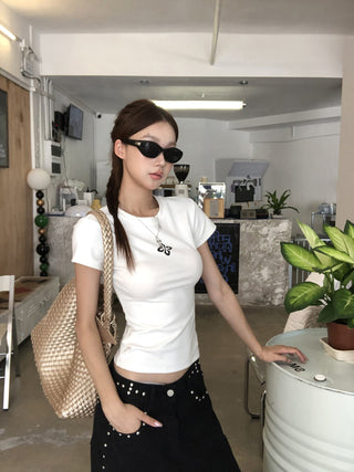 white Korean top