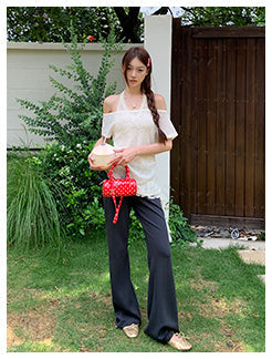 wide-leg casual pants