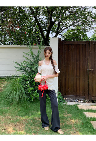 wide-leg casual pants
