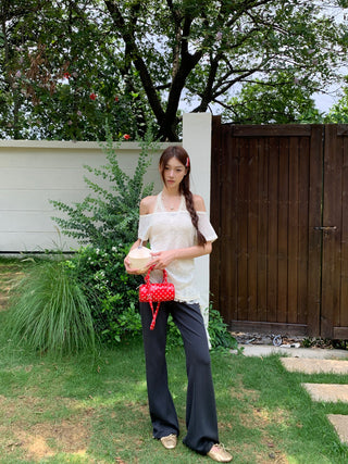 wide-leg casual pants
