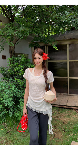 wide-leg casual pants