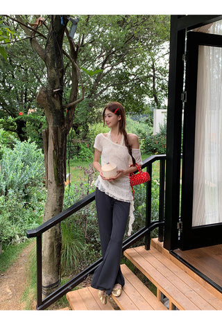 wide-leg casual pants