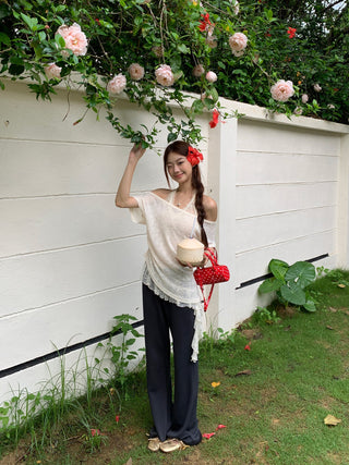 wide-leg casual pants
