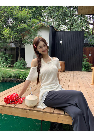 wide-leg casual pants