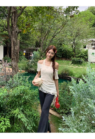 wide-leg casual pants