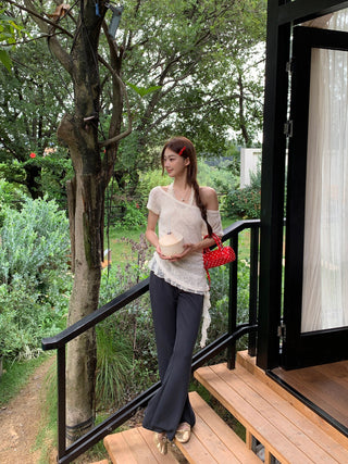 wide-leg casual pants