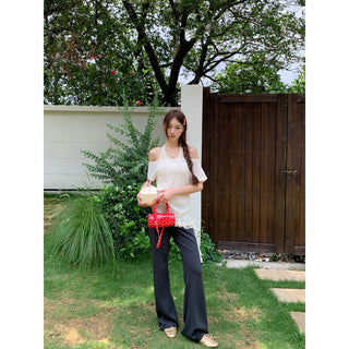 wide-leg casual pants