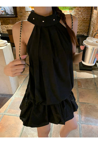 black halter top