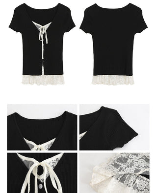 black lace top