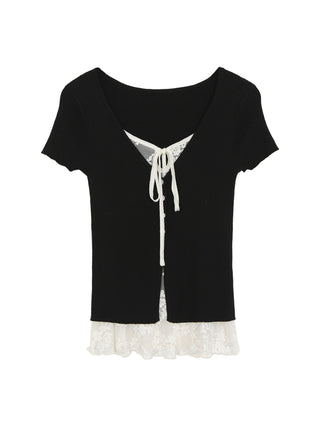 black lace top