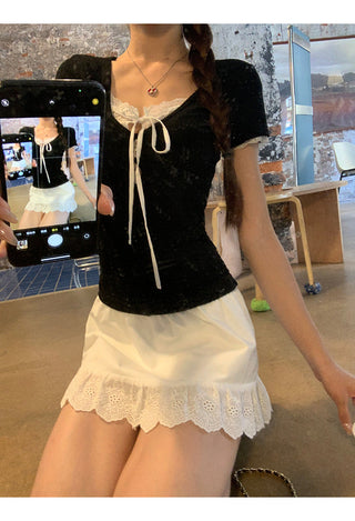 white lace skirt