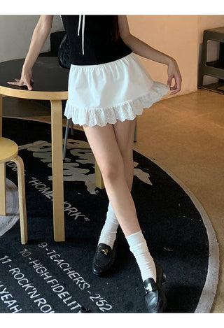 white lace skirt