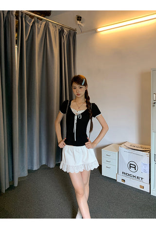 white lace skirt
