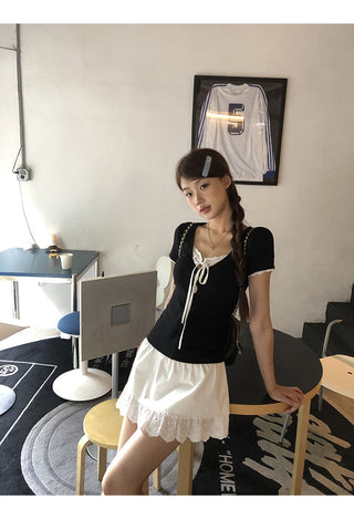 white lace skirt