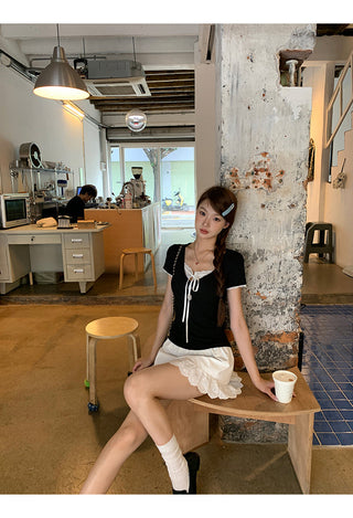 white lace skirt