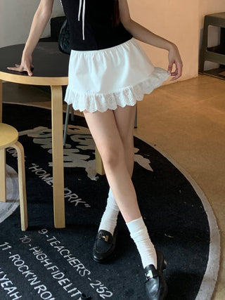 white lace skirt
