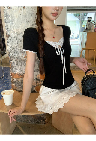 white lace skirt