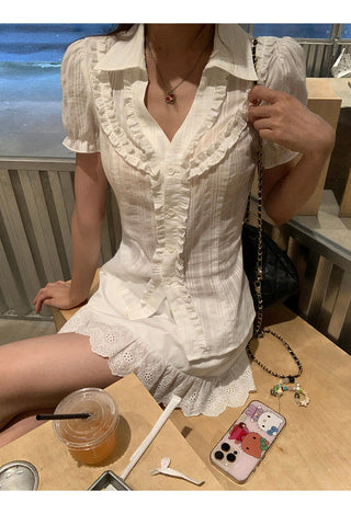 white lace skirt
