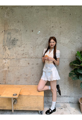 white lace skirt