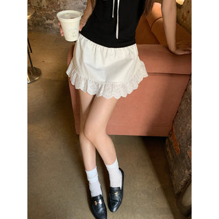white lace skirt