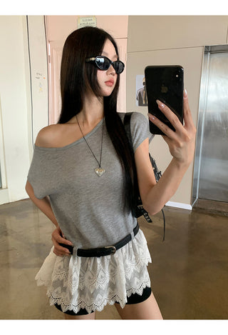 lace strapless top