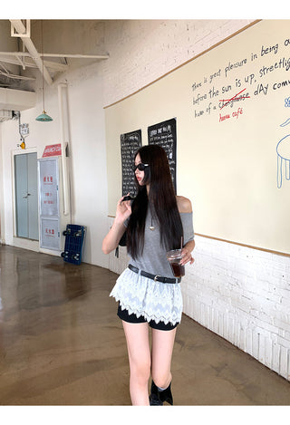 lace strapless top