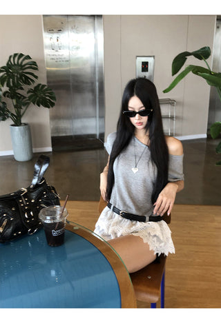 lace strapless top