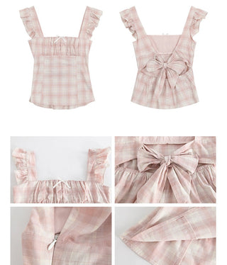 pink plaid shirt