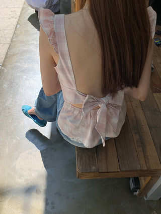 pink plaid shirt