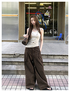 brown overalls