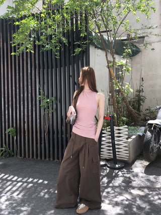 brown overalls