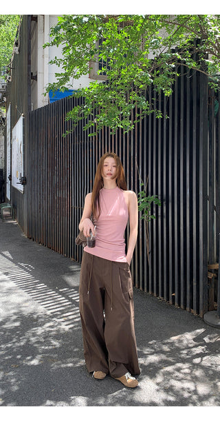 brown overalls
