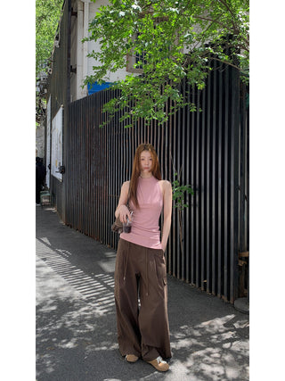 brown overalls