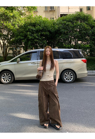 brown overalls