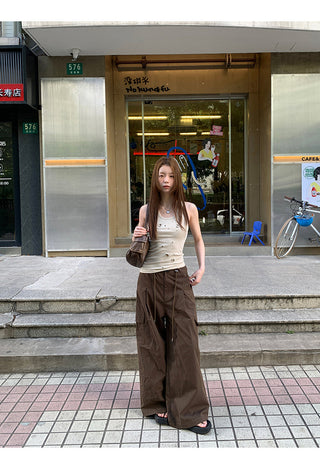 brown overalls
