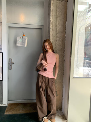 brown overalls