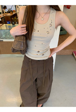brown overalls