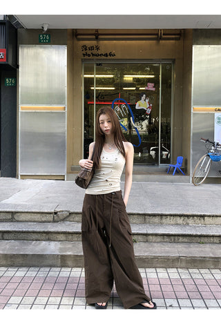 brown overalls